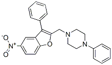 1-[(5-nitro-3-phenyl-benzofuran-2-yl)methyl]-4-phenyl-piperazine Struktur