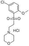 4-(2-((5-Chloro-2-methoxyphenyl)sulfonyl)ethyl)morpholine hydrochlorid e Struktur