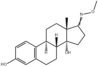 3,14-Dihydroxyestra-1,3,5(10)-trien-17-one O-methyl oxime Struktur