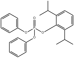 Phosphoric acid, 2,6-bis(1-methylethyl)phenyl diphenyl ester Struktur