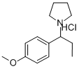 1-(1-(p-Methoxyphenyl)propyl)pyrrolidine hydrochloride Struktur