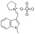 1-(1-Methyl-1H-indol-3-yl)methylenepyrrolidinium perchlorate Struktur