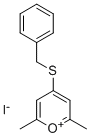 Pyrylium, 4-benzylthio-2,6-dimethyl-, iodide Struktur