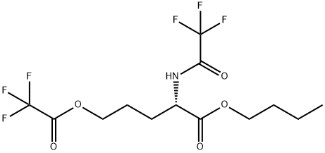 2-[(Trifluoroacetyl)amino]-5-[(trifluoroacetyl)oxy]valeric acid butyl ester Struktur