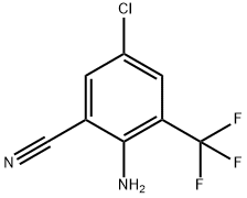 2-amino-5-chloro-3-trifluromethyl-Benzonitrile Struktur