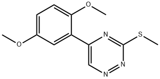 5-(2,5-dimethoxyphenyl)-3-methylsulfanyl-1,2,4-triazine Struktur