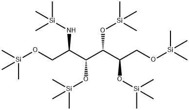 1-O,3-O,4-O,5-O,6-O-Pentakis(trimethylsilyl)-2-[(trimethylsilyl)amino]-2-deoxy-D-mannitol Struktur