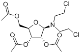 1-Deoxy-1-(bis(2-chloroethyl)amino)-2,3,4-O-tetraacetyl-beta-D-ribopyr anose Struktur