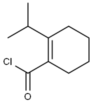 1-Cyclohexene-1-carbonyl chloride, 2-(1-methylethyl)- (9CI) Struktur