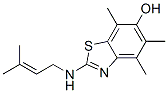 6-Benzothiazolol,  4,5,7-trimethyl-2-[(3-methyl-2-butenyl)amino]-  (9CI) Struktur