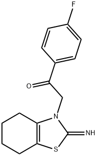 1-(4-fluorophenyl)-2-[2-imino-4,5,6,7-tetrahydro-1,3-benzothiazol-3(2H)-yl]-1-ethanone Struktur