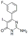 2-amino-5-iodo-6-(3-fluorophenyl)-4(3H)-pyrimidinone Struktur