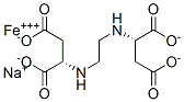 N,N'-(1,2-Ethanediyl)bisaspartic acid ferric sodium salt Struktur