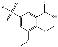 5-chlorosulphonyl-2,3-dimethoxybenzoic acid Struktur