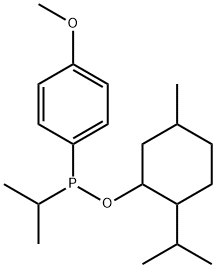 4-Methoxyphenyl(1-methylethyl)phosphinous acid 5-methyl-2-(1-methylethyl)cyclohexyl ester Struktur