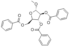 Methyl-2,3,5-tri-O-benzoyl-alpha-D-arabinofuranoside Struktur