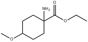 Cyclohexanecarboxylic acid, 1-amino-4-methoxy-, ethyl ester (9CI) Struktur