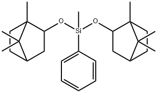 [Methylbis[(1,7,7-trimethylbicyclo[2.2.1]heptan-2-yl)oxy]silyl]benzene Struktur