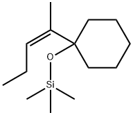 Trimethyl[1-[(Z)-1-methyl-1-butenyl]cyclohexyloxy]silane Struktur