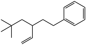 5,5-Dimethyl-3-phenethyl-1-hexene Struktur