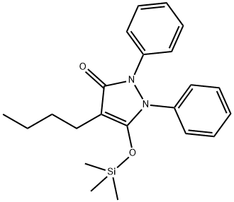 4-Butyl-1,2-diphenyl-5-[(trimethylsilyl)oxy]-1H-pyrazol-3(2H)-one Struktur