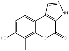 [1]Benzopyrano[3,4-c]pyrazol-4(3H)-one, 7-hydroxy-6-methyl- (9CI) Struktur