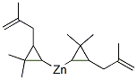 Bis[2,2-dimethyl-3-(2-methyl-2-propenyl)cyclopropyl]zinc Struktur