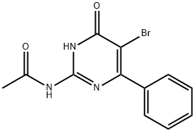 N-(5-BROMO-1,4-DIHYDRO-4-OXO-6-PHENYL-2-PYRIMIDINYL)-ACETAMIDE Struktur