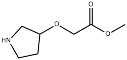 (Pyrrolidin-3-yloxy)-acetic acid methyl ester Struktur