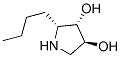 3,4-Pyrrolidinediol, 2-butyl-, (2R,3S,4S)- (9CI) Struktur