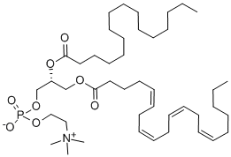 1-HEXADECANOYL-2-[(CIS,CIS,CIS,CIS)-5,8,11,14-EICOSATETRAENOYL]-SN-GLYCERO-3-PHOSPHOCHOLINE Struktur