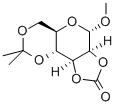 Methyl 2,3-O-Carbonyl-4,6-O-isopropylidene-a-D-mannopyranoside Struktur