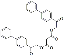 bis[2-oxo-2-(4-phenylphenyl)ethyl] propanedioate Struktur