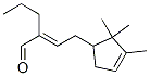 2-[2-(2,2,3-trimethylcyclopent-3-en-1-yl)ethylidene]valeraldehyde Struktur