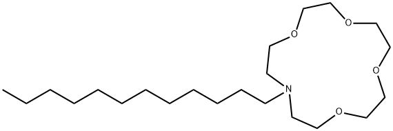 13-dodecyl-1,4,7,10-tetraoxa-13-azacyclopentadecane Struktur