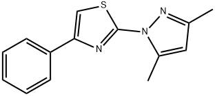 2-(3,5-Dimethyl-1H-pyrazol-1-yl)-4-phenylthiazole Struktur