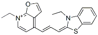 Furo[2,3-b]pyridinium,  7-ethyl-4-[3-(3-ethyl-2(3H)-benzothiazolylidene)-1-propenyl]-  (9CI) Struktur