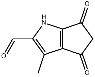 Cyclopenta[b]pyrrole-2-carboxaldehyde, 1,4,5,6-tetrahydro-3-methyl-4,6-dioxo- (9CI) Struktur