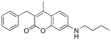 3-benzyl-7-butylamino-4-methyl-chromen-2-one Struktur