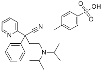 2-Pyridineacetonitrile, alpha-(2-(bis(1-methylethyl)amino)ethyl)-alpha -phenyl-, 4-methylbenzenesulfonate Struktur