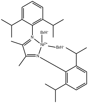 (2,3-BIS-(2,6-DI-ISOPROPYLPHENYL-IMINO)-BUTANE)-NICKEL(II)-DIBROMIDE Struktur