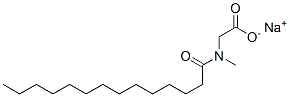 sodium 2-(methyl-tetradecanoyl-amino)acetate Struktur