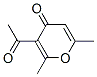 2,6-Dimethyl-3-acetyl-4H-pyran-4-one Struktur