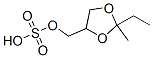 1,3-Dioxolane-4-methanol,2-ethyl-2-methyl-,hydrogensulfate(9CI) Struktur