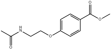 methyl 4-[2-(acetylamino)ethoxy]benzoate Struktur