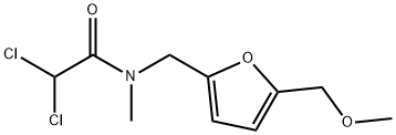 Acetamide, 2,2-dichloro-N-((5-(methoxymethyl)-2-furanyl)methyl)-N-meth yl- Struktur