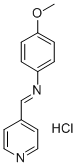 Benzenamine, 4-methoxy-N-(4-pyridinylmethylene)-, monohydrochloride Struktur