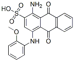 1-amino-9,10-dihydro-4-[(2-methoxyphenyl)amino]-9,10-dioxoanthracene-2-sulphonic acid  Struktur