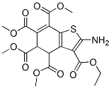 2-Amino-4,5-dihydrobenzo[b]thiophene-3,4,5,6,7-pentacarboxylic acid 3-ethyl 4,5,6,7-tetramethyl ester Struktur