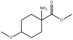 Cyclohexanecarboxylic acid, 1-amino-4-methoxy-, methyl ester (9CI) Struktur